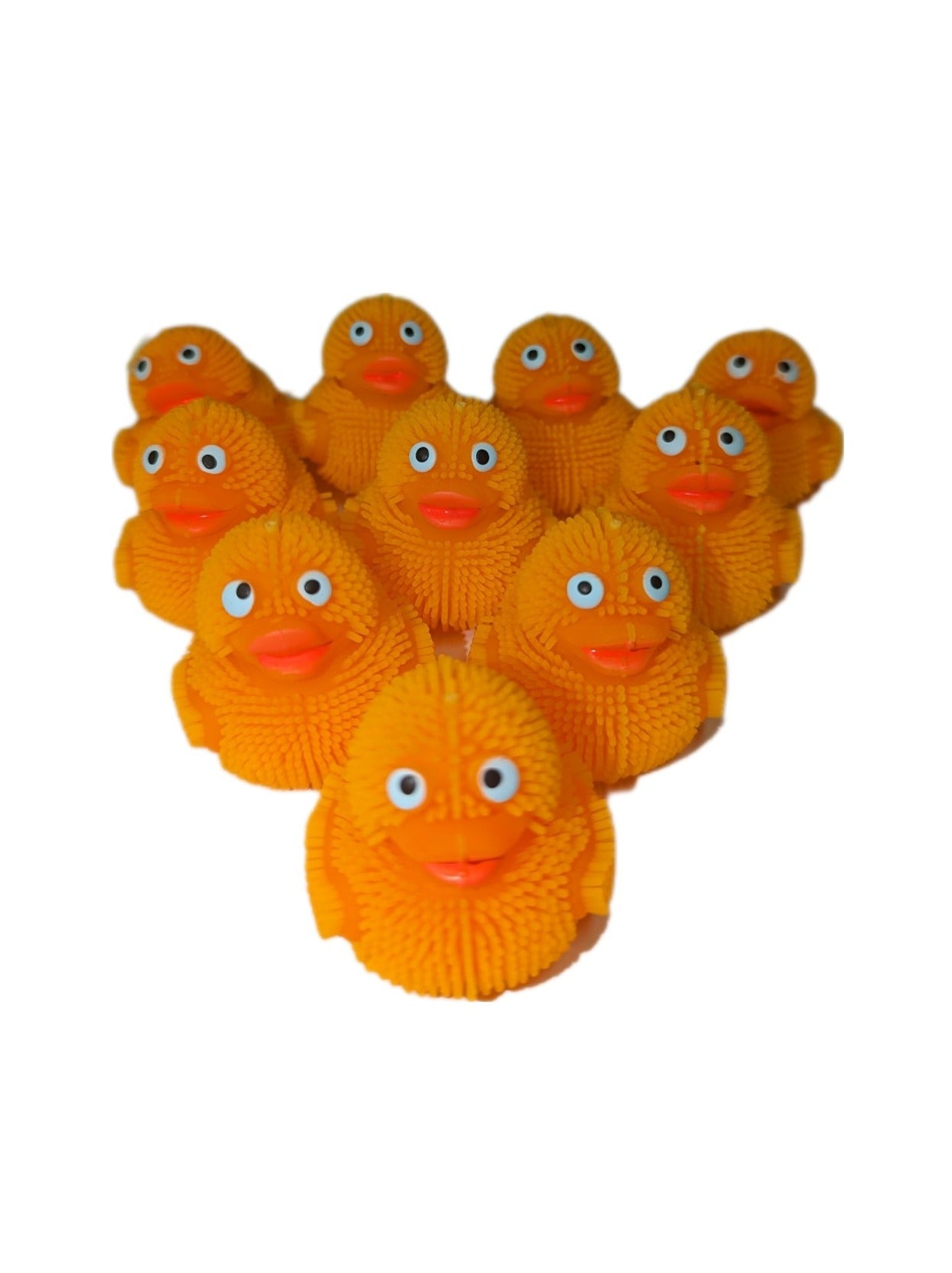 10 Yellow Squishy Ducks - 2" Rubber Ducks