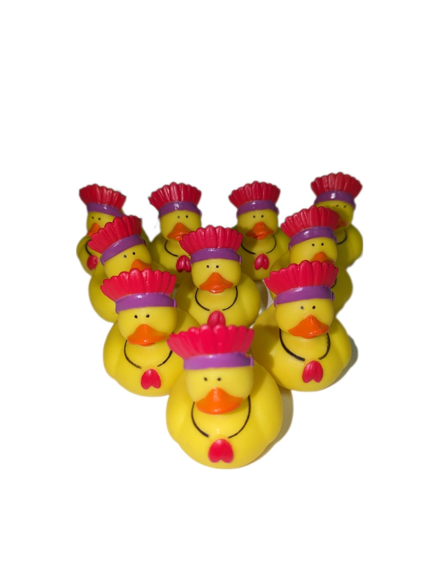 10 Thanksgiving Native American Ducks - 2" Rubber Ducks
