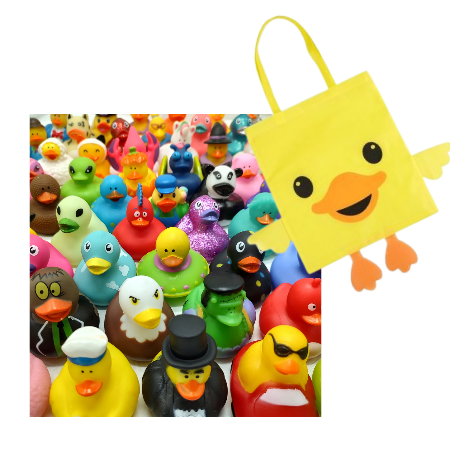 25 50 100 UNIQUE Rubber Ducks Bulk, Assortment Duckies for Jeep Ducking Duck Cruise Hiding