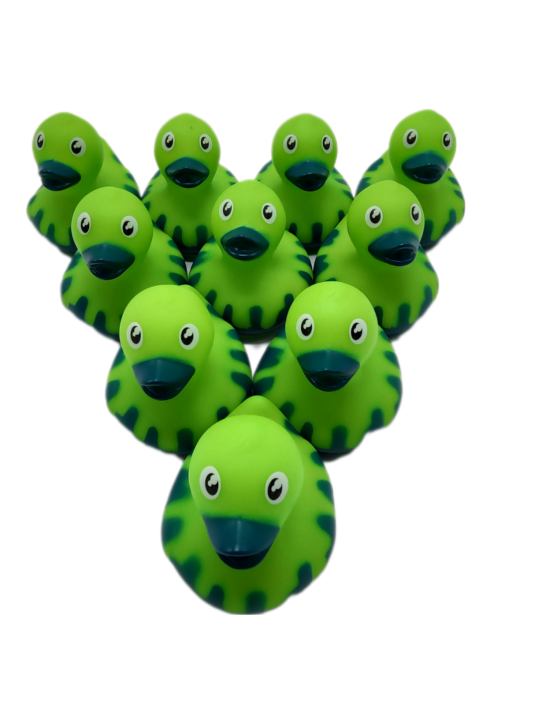10 Lime Green Slime Ducks - 2" Rubber Ducks