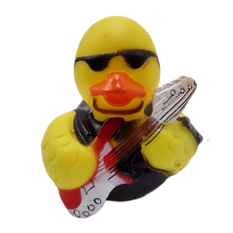 10 Rock Band Guitar Ducks - 2" Rubber Ducks
