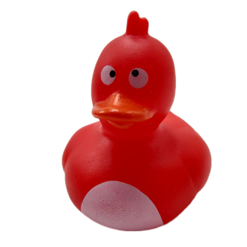 10 Crazy Bird Red Ducks - 2" Rubber Ducks