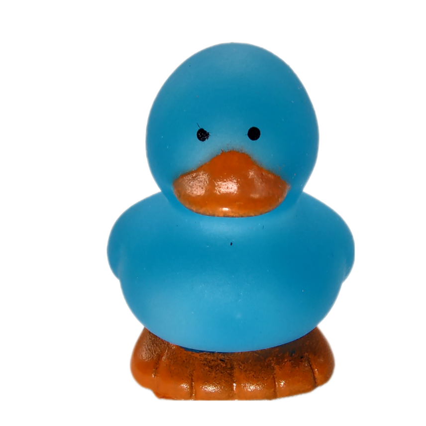 10 Standing Blue Ducks - 2" Rubber Ducks
