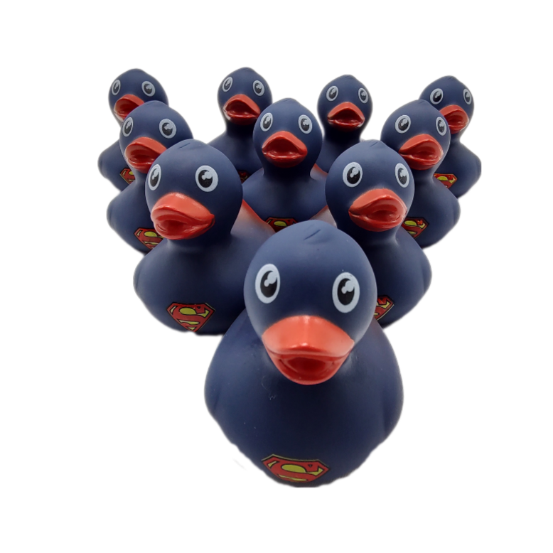 10 Superman Ducks - 2" Rubber Ducks officially licensed