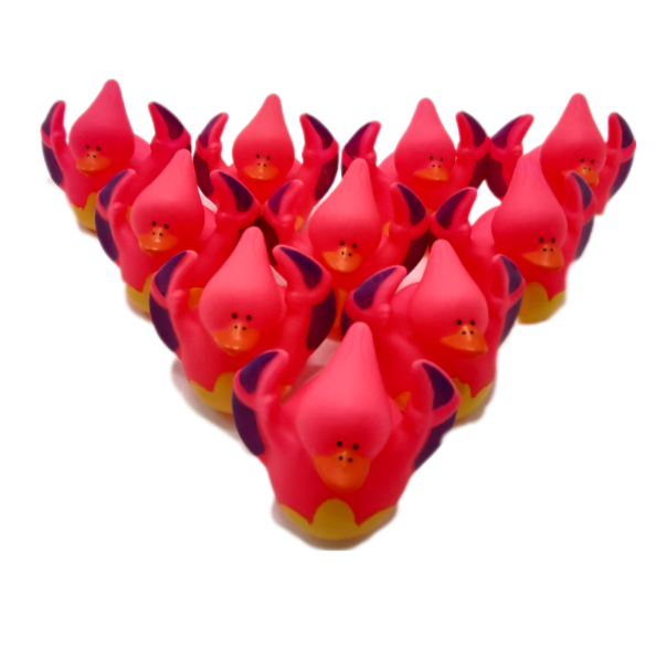 10 Dinosaur Pink Ducks - 2" Rubber Ducks