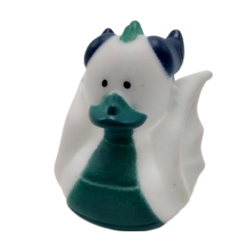 10 White & Blue Dragon Ducks - 2" Rubber Ducks