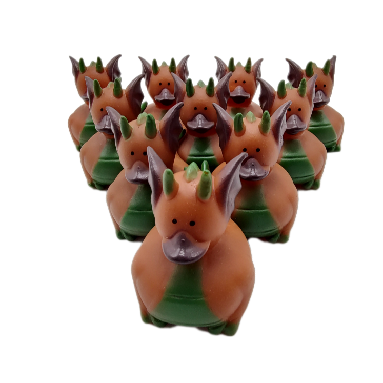 10 Brown Dragon Ducks - 2" Rubber Ducks