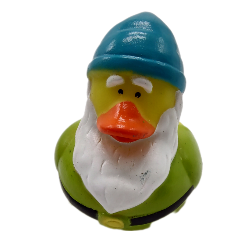 10 Blue & Green Gnome Ducks - 2" Rubber Ducks