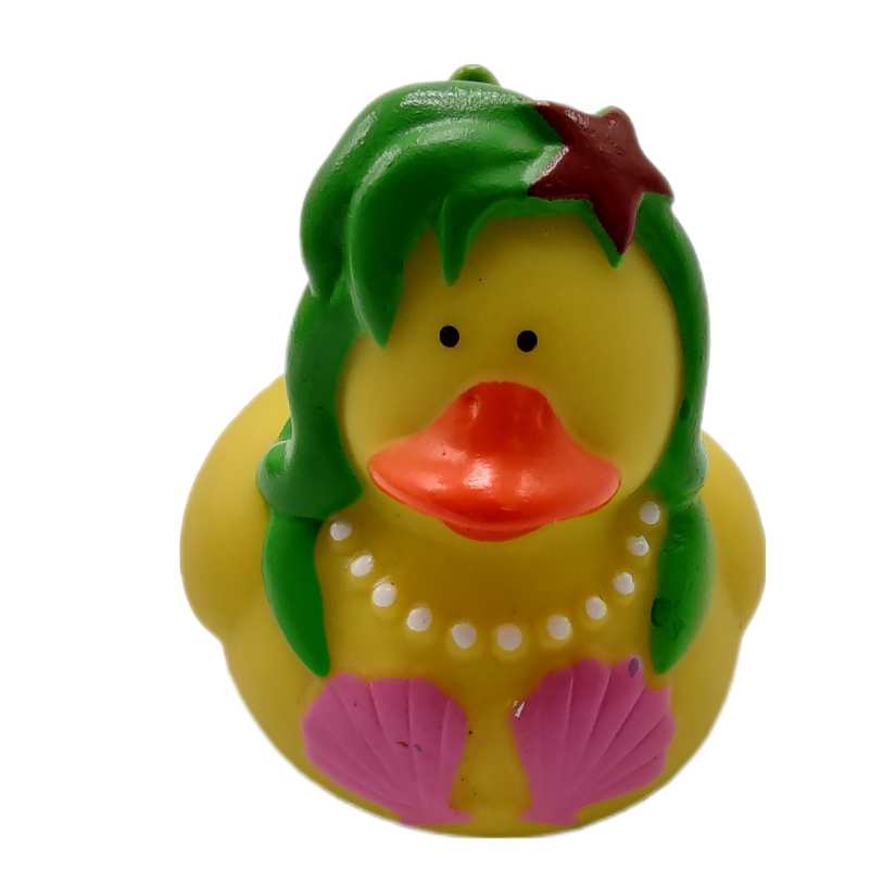 10 Mermaid Green Ducks - 2" Rubber Ducks
