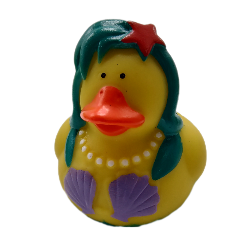 10 Mermaid Teal Ducks - 2" Rubber Ducks