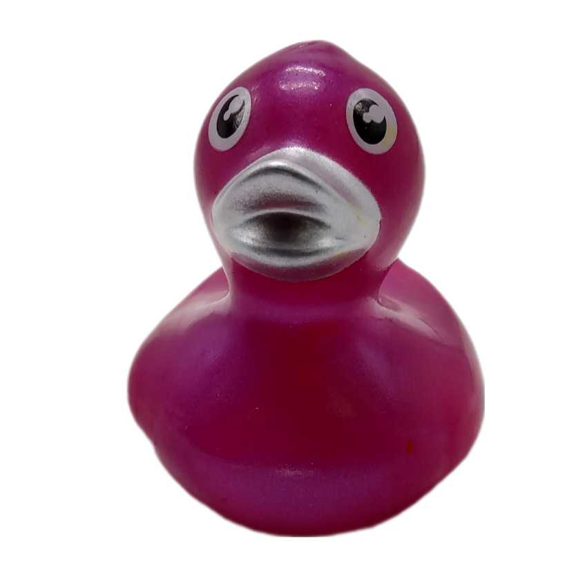 10 Metallic Fushia Ducks - 2" Rubber Ducks