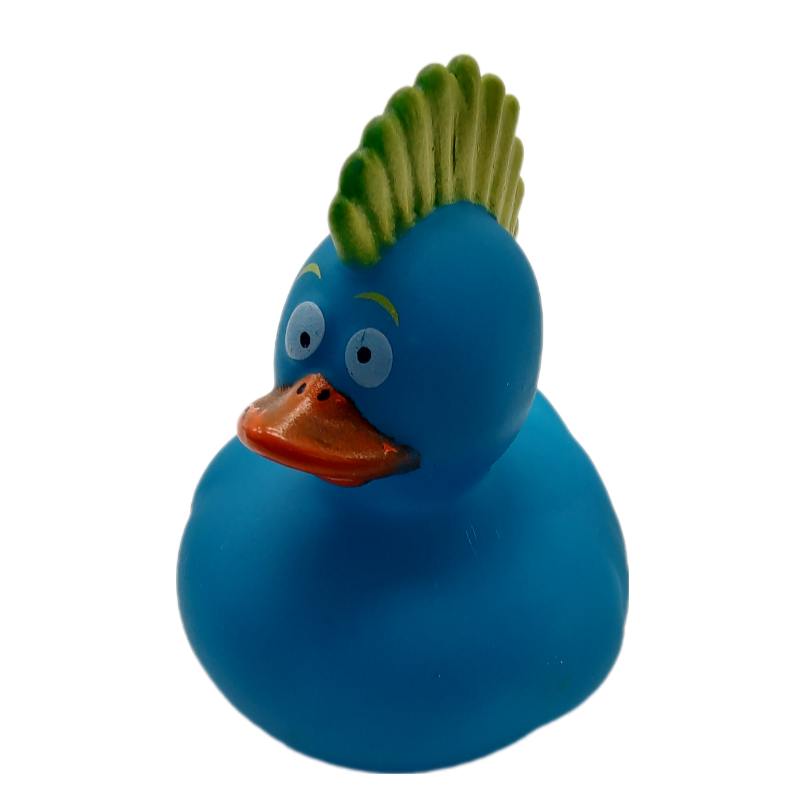 10 Mohawk Blue Yellow Ducks - 2" Rubber Ducks