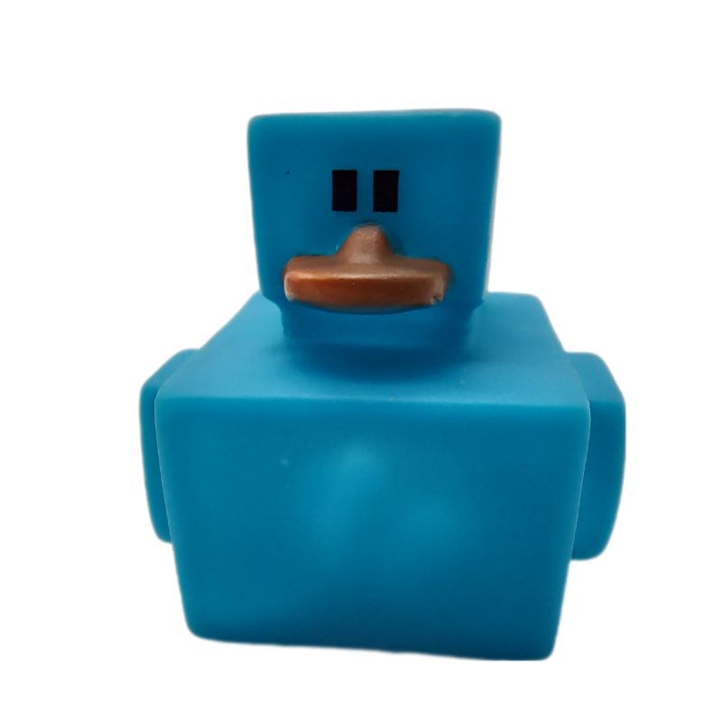 10 Square Blue Ducks - 2" Rubber Ducks