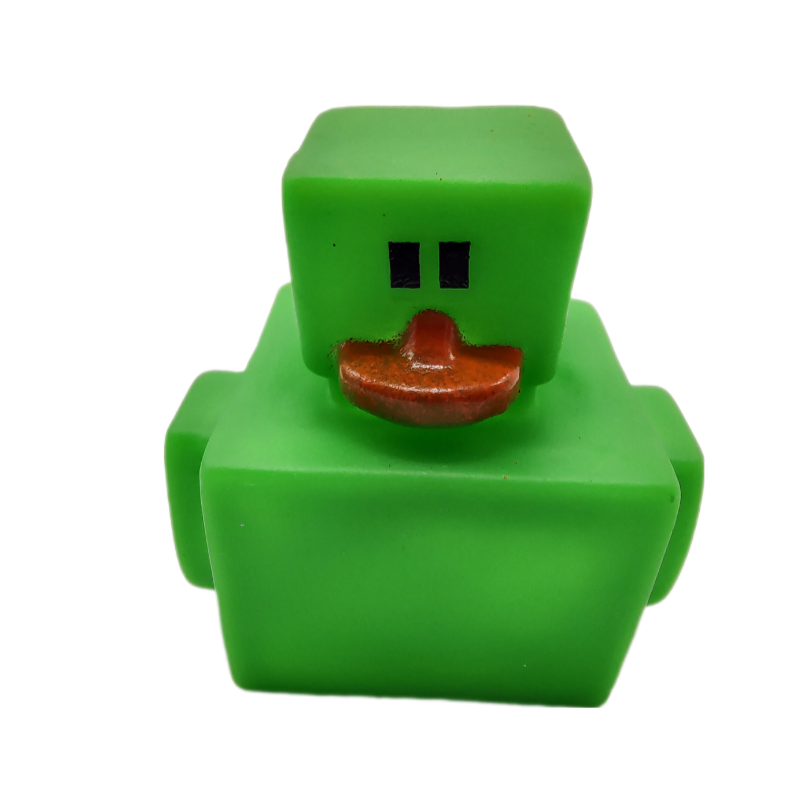 10 Square Green Ducks - 2" Rubber Ducks