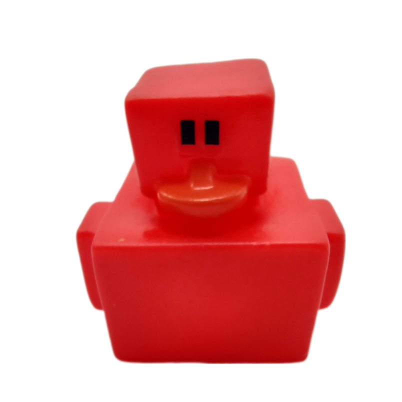 10 Square Red Ducks - 2" Rubber Ducks