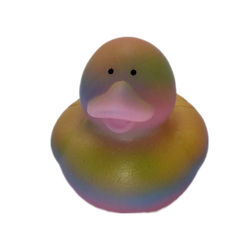 10 Multicolored Tie Dye Ducks - 2" Rubber Ducks