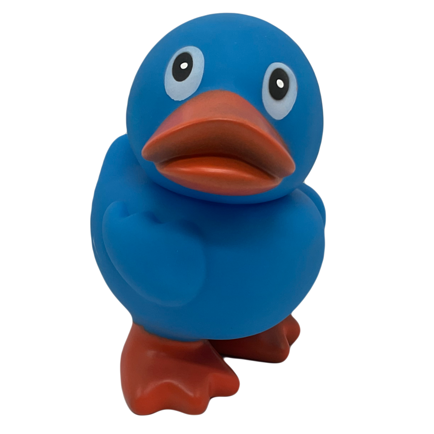 Standing Blue Squeaking 6" Rubber Duck