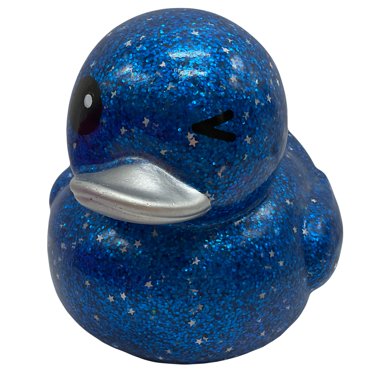 Blue Stars & Glitters 6" Rubber Duck