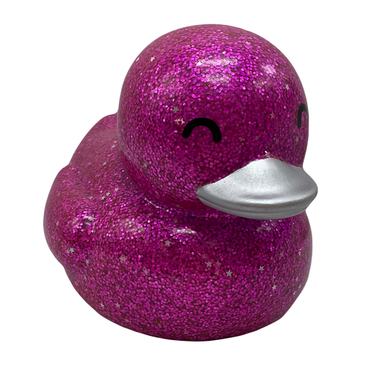 Purple Stars & Glitters 6" Rubber Duck