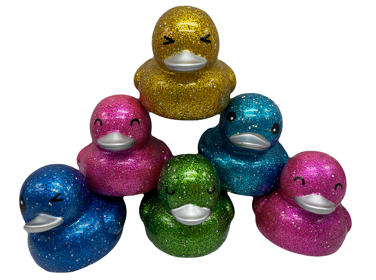 Golden Stars & Glitters 6" Rubber Duck