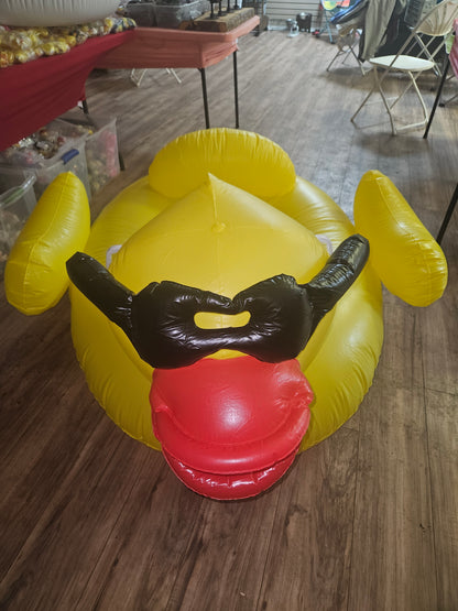 4 ft inflatable yellow duck with sunglasses