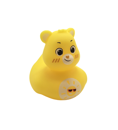 10 FUNSHINE BEAR Care Bear Yellow sunshine - 2" Rubber Duck Style Bears