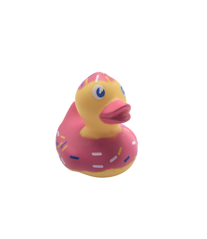 10 Pink Donut Ducks - 2" Rubber Ducks