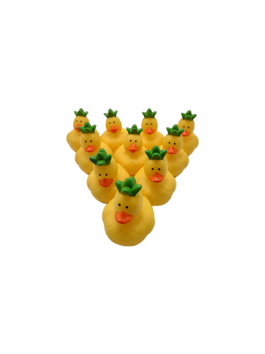 10 Pineapple Ducks - 2" Rubber Ducks