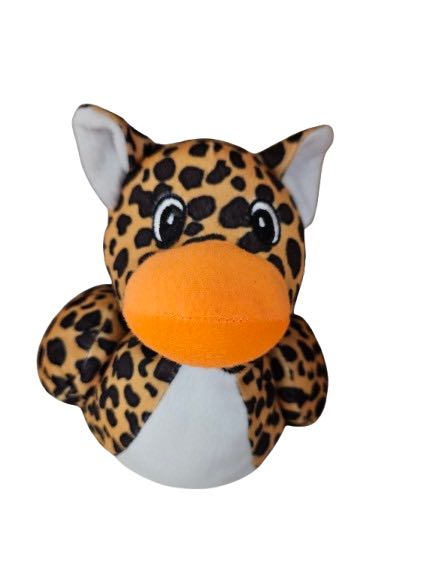8" Duck Animal Plush Assortment - Leopard