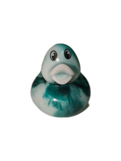 10 Marbled Green Ducks - 2" Rubber Ducks