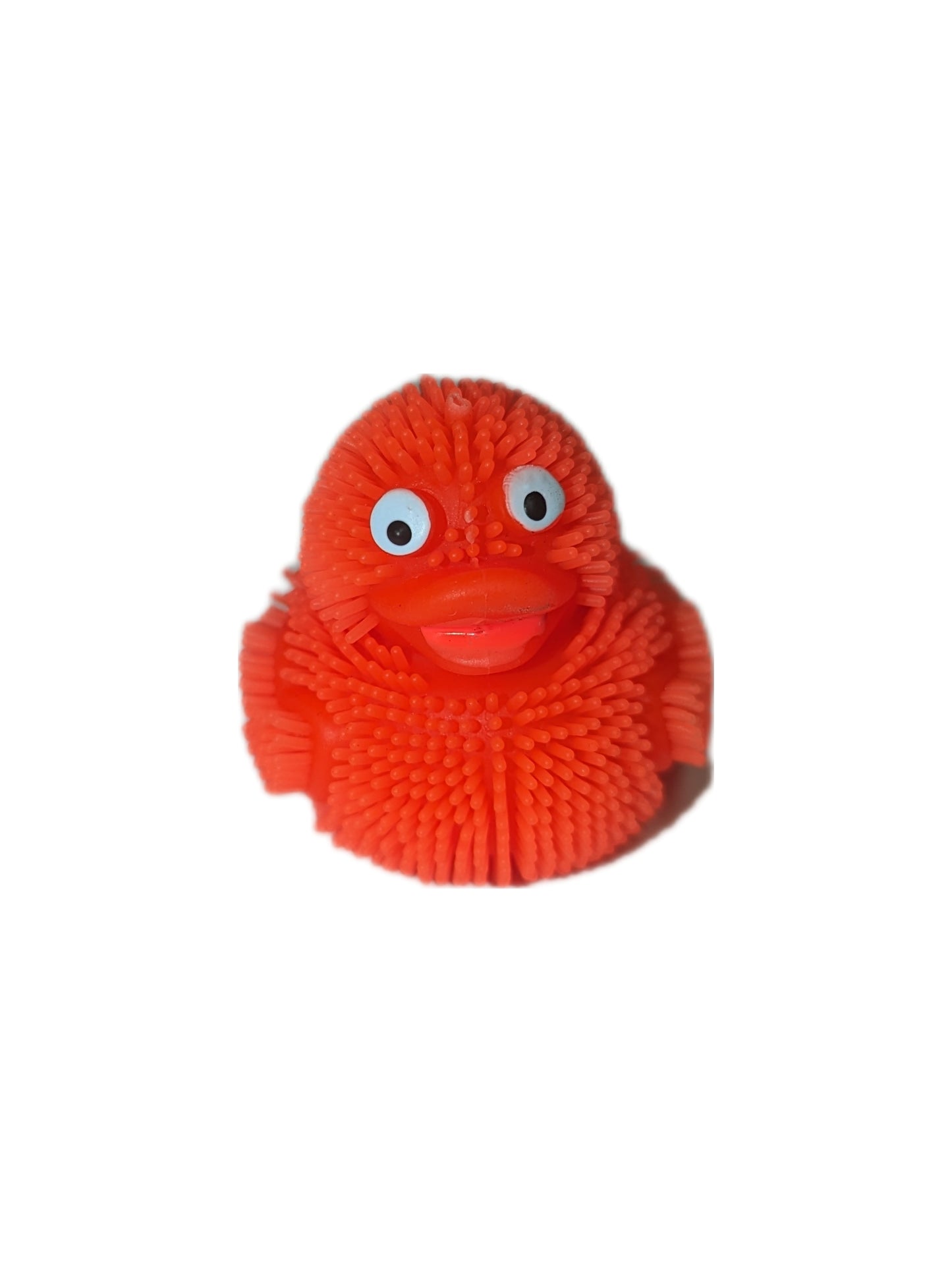 10 Orange Squishy Ducks - 2" Rubber Ducks