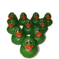 10 Green Glitter & Orange Beak Ducks - 2" Rubber Ducks