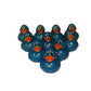 10 Blue Glitter & Orange Beak Ducks - 2" Rubber Ducks