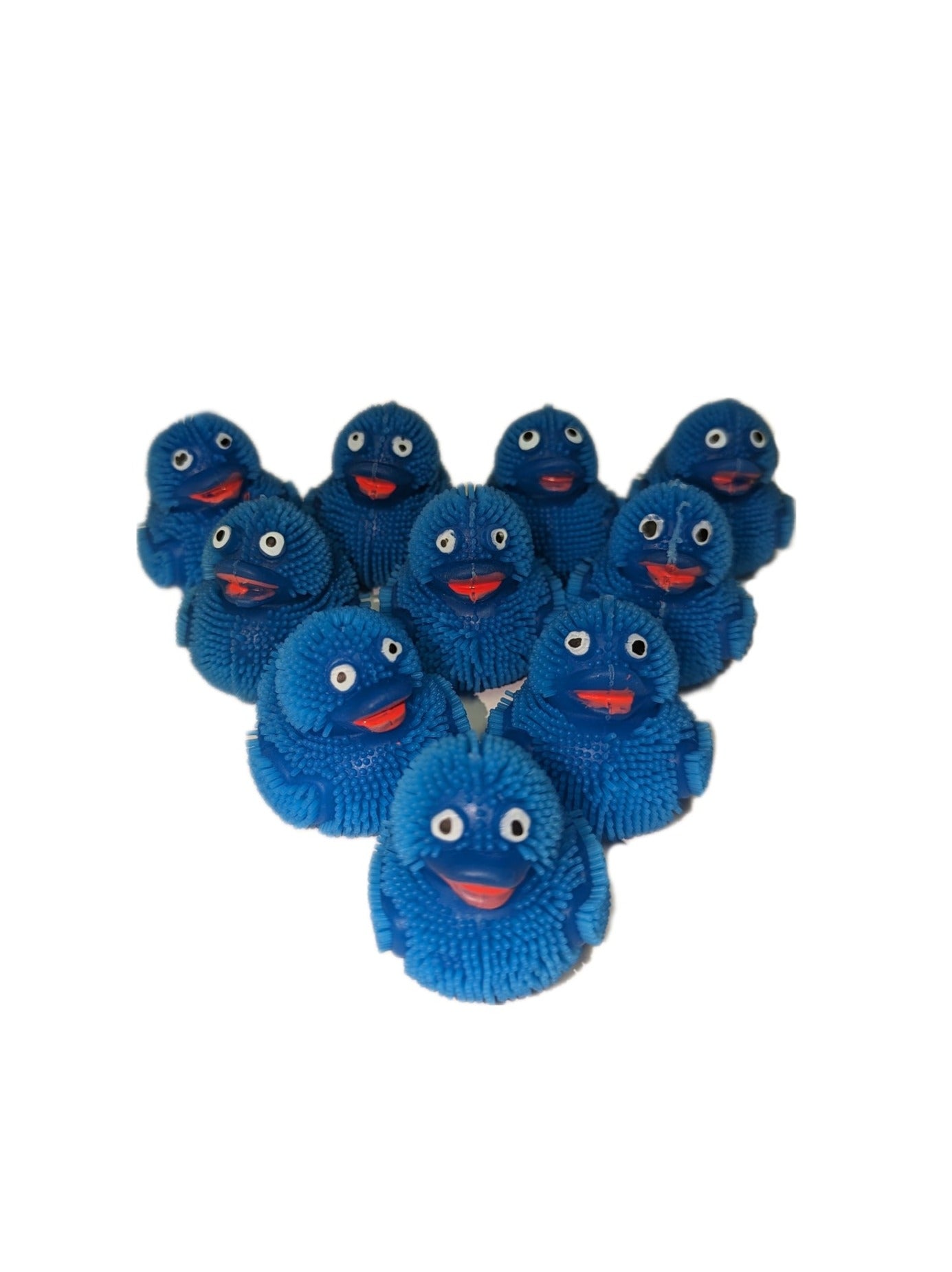 10 Blue Squishy Ducks - 2" Rubber Ducks