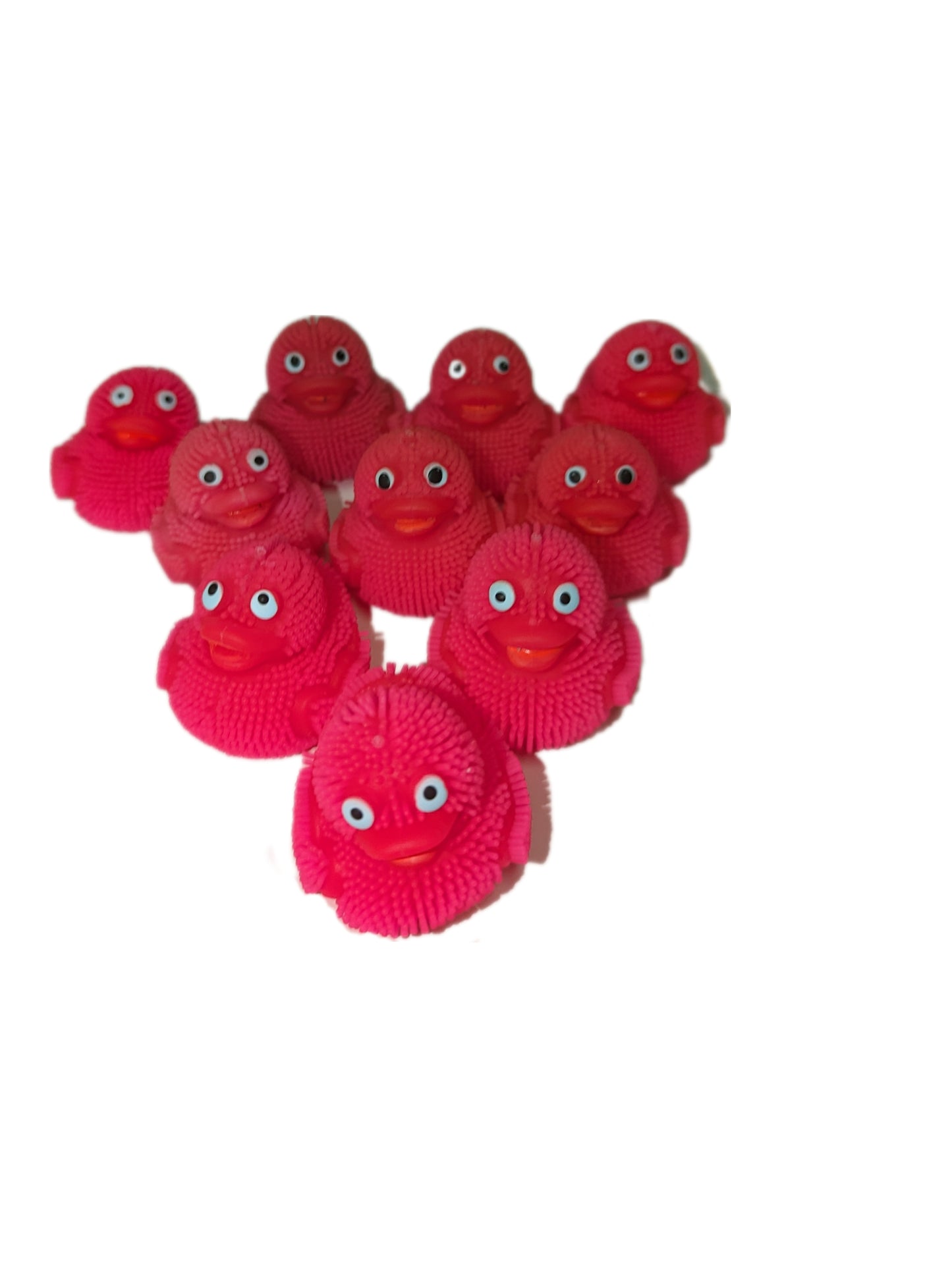 10 Pink Squishy Ducks - 2" Rubber Ducks
