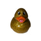10 Gold Glitter & Orange Beak Ducks - 2" Rubber Ducks