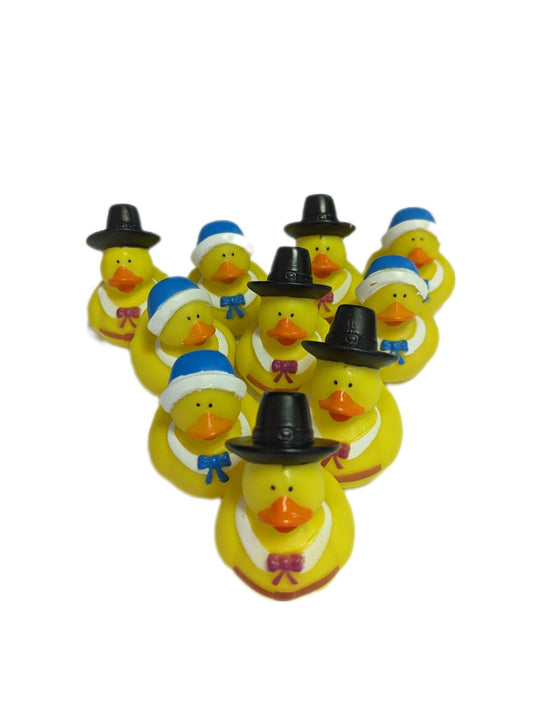 10 Thanksgiving Pilgrims - 2" Rubber Ducks