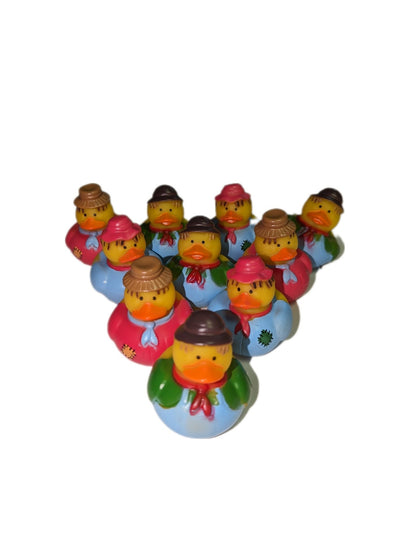 10 Mixed Scarecrows - 2" Rubber Ducks