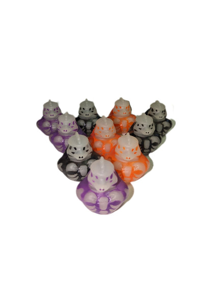 10 Mixed Glow in the Dark Halloween Skeleton- 2" Rubber Ducks