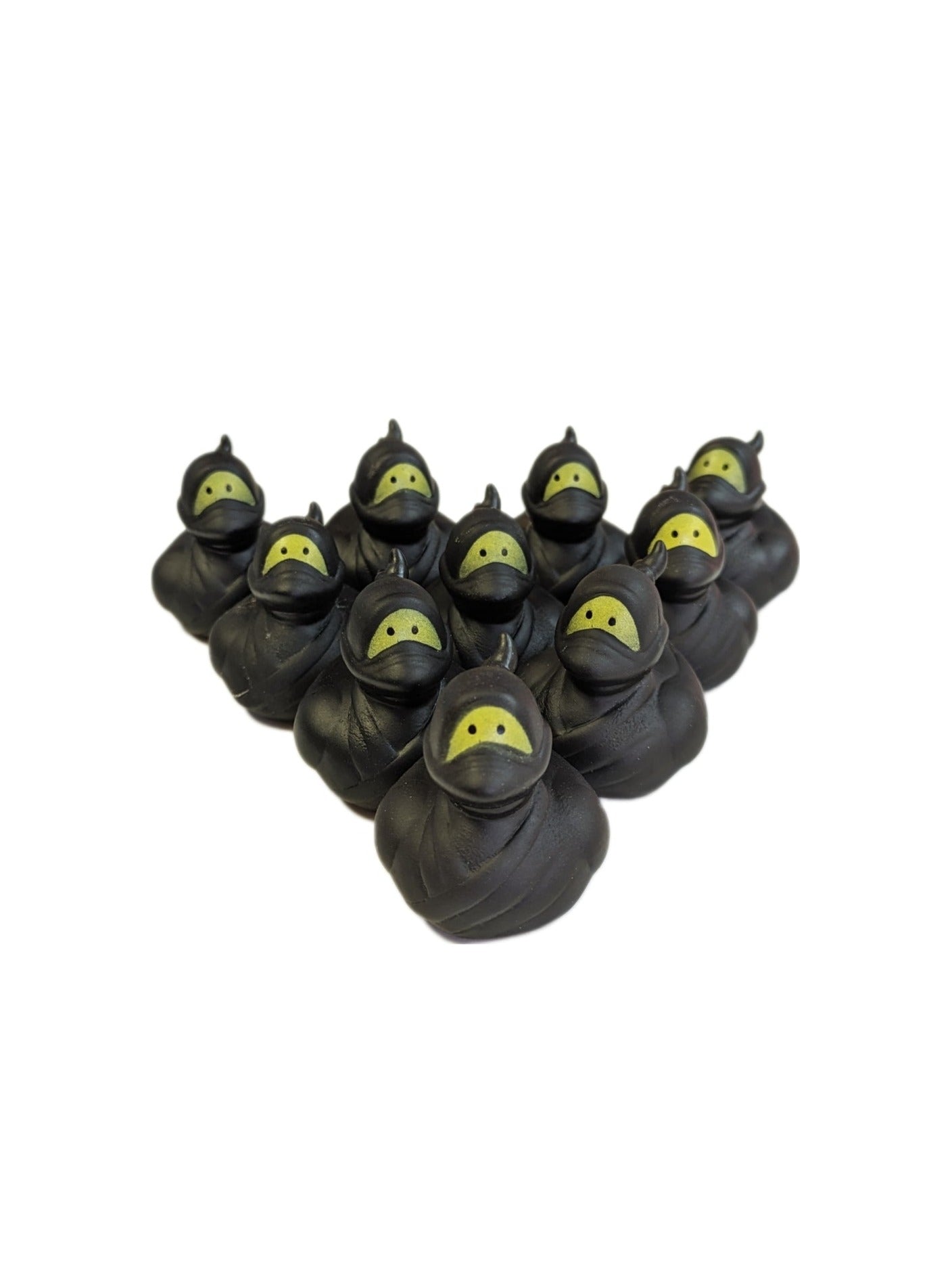 10 Black Ninjas- 2" Rubber Ducks