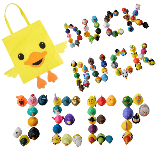 25 50 100 UNIQUE Rubber Ducks Bulk, Assortment Duckies for Jeep Ducking Duck Cruise Hiding