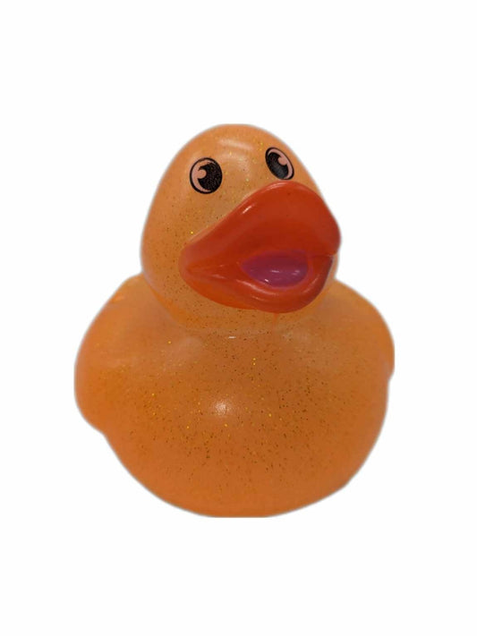 Sparkle and Squeak Orange 6" Rubber Duck
