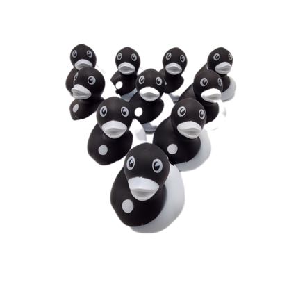 10 Yin Yang Ducks - 2" Rubber Ducks