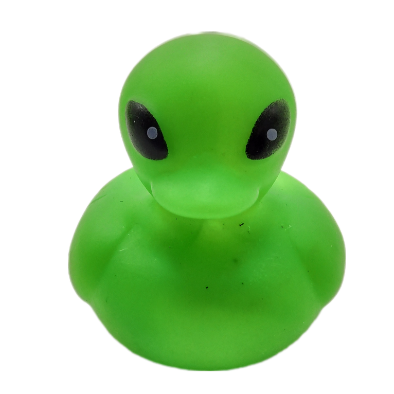 10 Green Alien Ducks - 2" Rubber Ducks