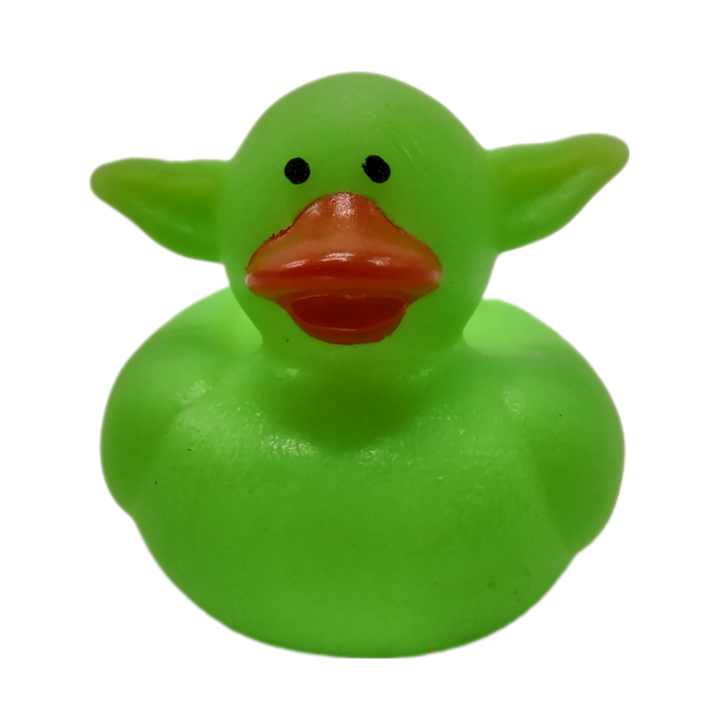 10 Big Ear Green Ducks - 2" Rubber Ducks