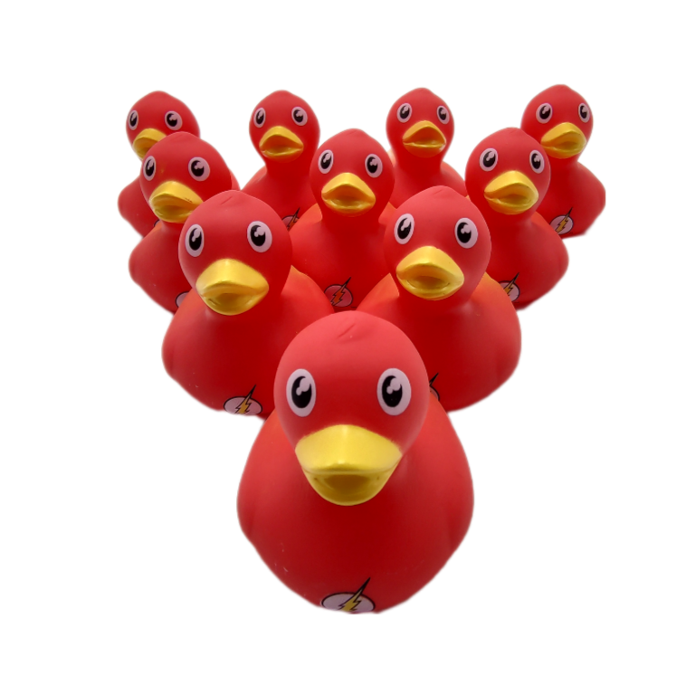 10 Flash Ducks - 2" Rubber Ducks officially licensed
