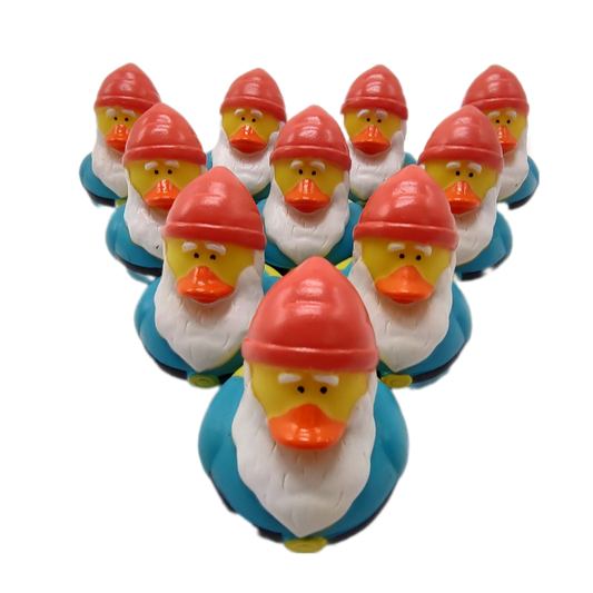 Red & Blue Gnome Ducks - 2" Rubber Ducks