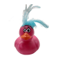 10  Crazy Hair Pink & Blue Ducks - 2" Rubber Ducks