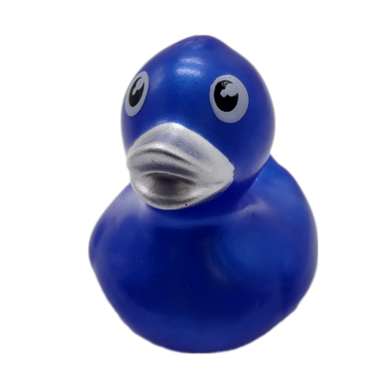 10 Metallic Blue Ducks - 2" Rubber Ducks