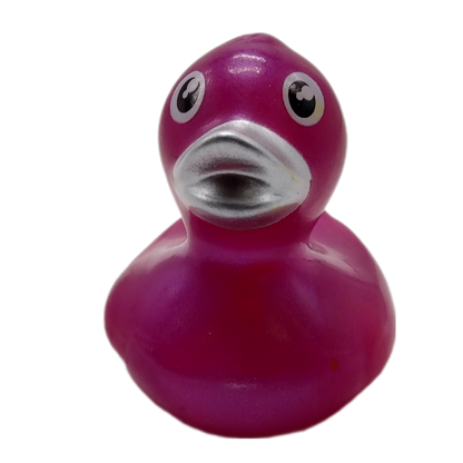 10 Metallic Fushia Ducks - 2" Rubber Ducks